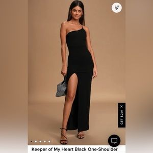Lulus Keeper Of My Heart Black Maxi Dress